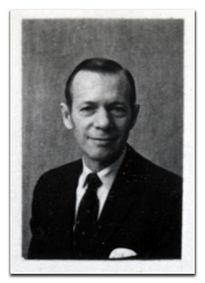 Black and white, head-and-shoulders portrait of Principal Cooley from a 1970 FCPS principal directory. 